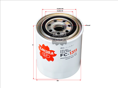 Sakura FUEL FILTER FITS Z687 WCF7 FC-1311