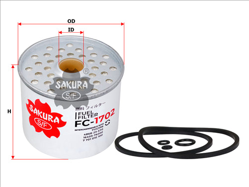 Sakura FUEL FILTER FITS R2132P WR2132P CAV296 FC-1702