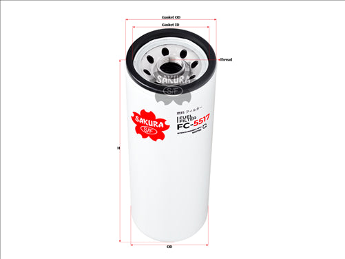 Sakura FUEL FILTER FITS 1R-0762 P550625 FC-5517