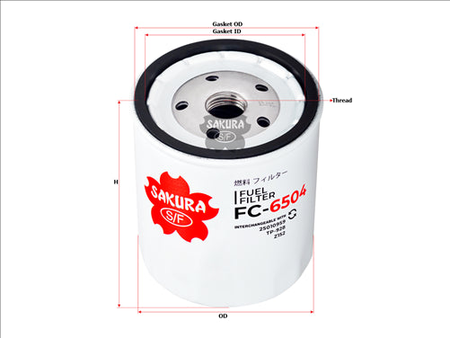 Sakura FUEL FILTER FITS Z152 FF2209 33122 FC-6504