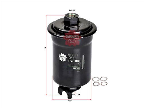 Sakura FUEL FILTER FITS Z395 WZ395 FS-1108