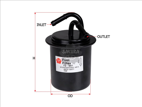 Sakura FUEL FILTER FITS Z348 PFF-53 RFF-112 FI-0200 FS-1811