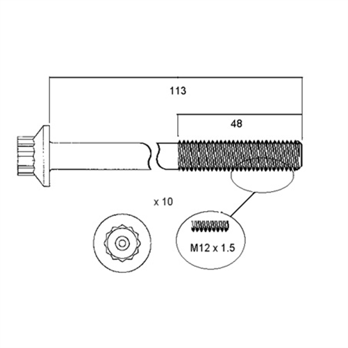 ACL HEAD BOLT SET HBS001