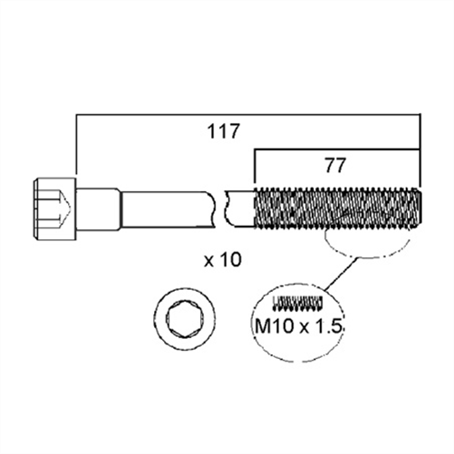 ACL HEAD BOLT SET HBS174A