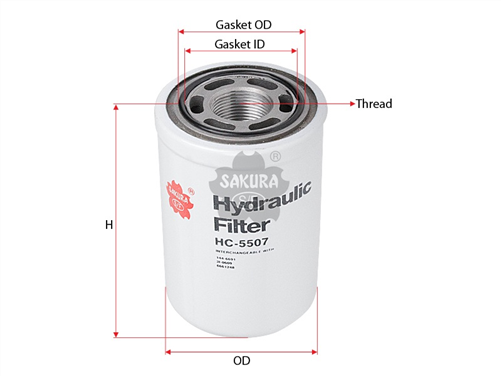 Sakura HYDRAULIC OIL FILTER FITS P164375 HC-5507