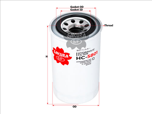 Sakura HYDRAULIC OIL FILTER FITS P55-1348 HC-5801