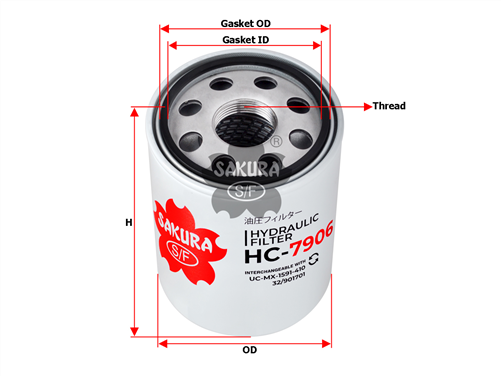 Sakura HYDRAULIC OIL FILTER FITS HF6177 HC-7906