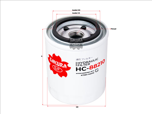 Sakura HYDRAULIC OIL FILTER FITS SFH1407HHK70-140 HC-88210