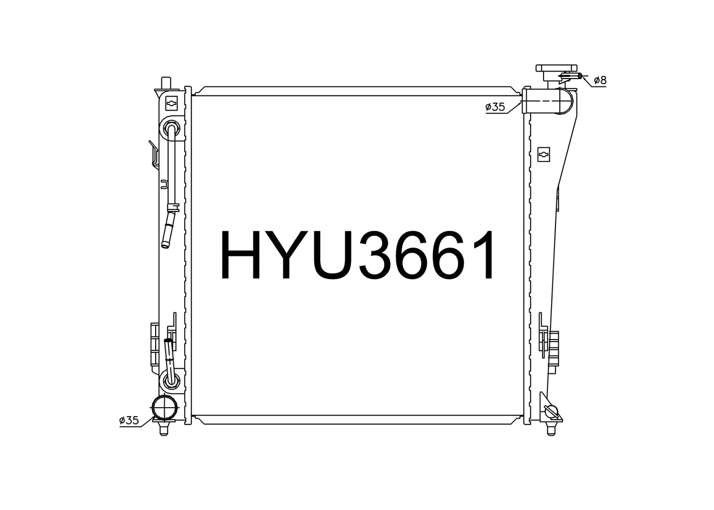 RADIATOR SUITS HYUNDAI I40 1.7 DIESEL 2011-2019 - HYU3661-PA26A