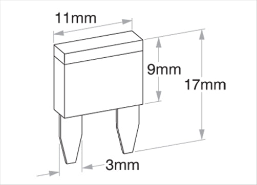 OEX Mini Blade Fuse 20A Yellow 100 Pce
