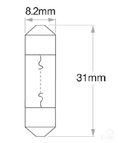 OEX Festoon Globe 12V 3W Standard - 10 Pce