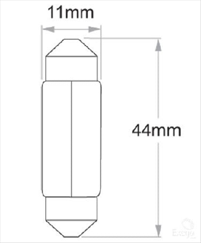 OEX Festoon Globe 12V 5W Standard - 10 Pce