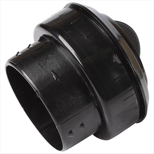 Louvre Round Black Plastic With Chrome Edge LVX027