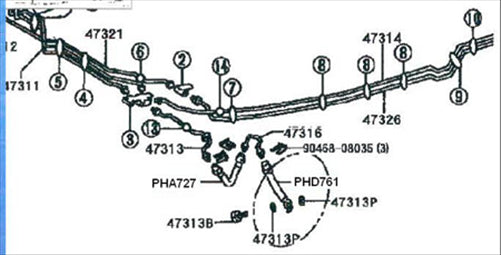 Brake Hose 210mm x M10 & Banjo PHD761