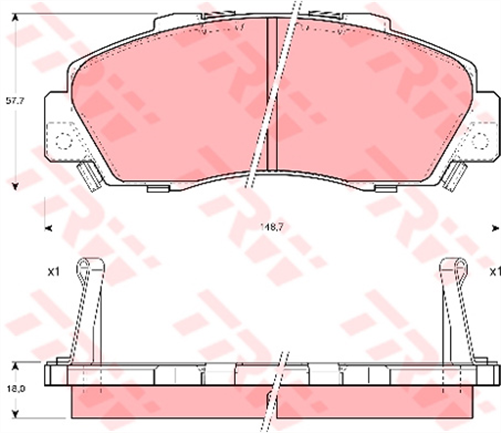 TRW DTEC Brake Pad Set (DB1206)
