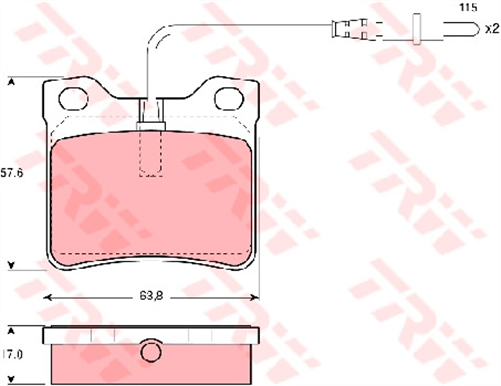 TRW Brake Pad Set Inc. Wear Sensor (DB1988)
