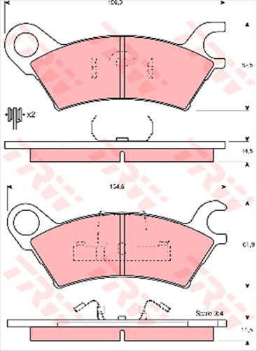 TRW Brake Pad Set (Db278)