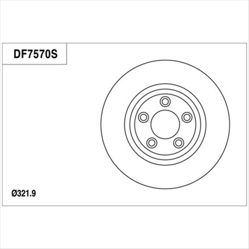 TRW Disc Brake Rotor 322mm x 26 Min