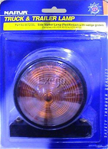 Narva SIDE MARKER LIGHT RED/AMBER INCANDESCENT
