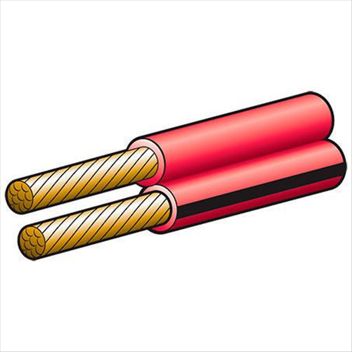 Narva 4mm Twin Core Figure 8 Automotive Cable Red With Black Trace 10M