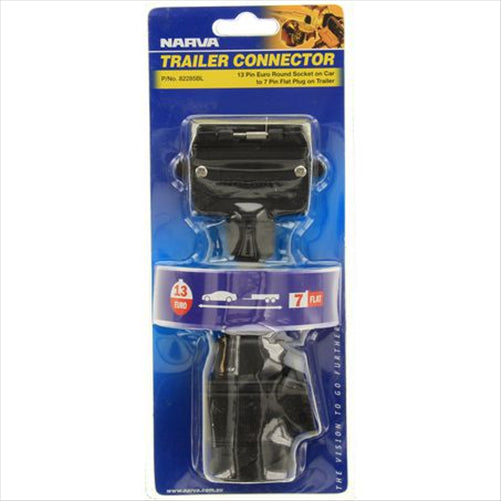 Trailer Socket 13 Pin Euro Round - 7 Pin Flat 82285BL