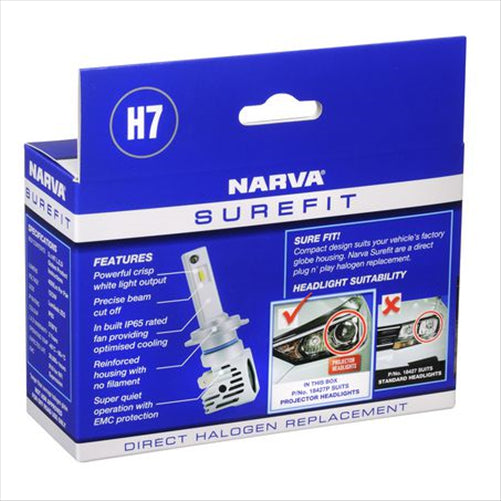 Narva H7 SUREFIT PROJECTOR GLOBES (2)