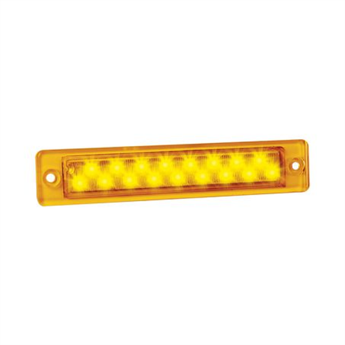 12V LED Slimeline Indicator Lamp With Amber Lens 25A12