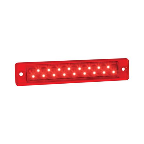 12V Slimline LED Stop/Tail Lamp With Red Lens 25R12