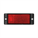 LED AUTO LAMPS Box Of 100 X Red Reflector With Mounting