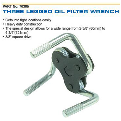 ABW TOOLS 3 LEGGED OIL FILTER WRENCH