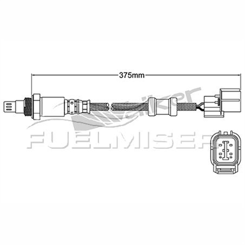 FUELMISER OXYGEN SENSOR DIRECT FIT 4 WIRE 375MM CABLE
