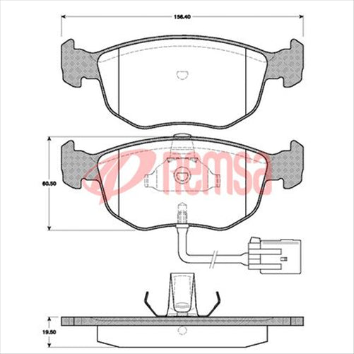 Remsa BRAKE PAD FRONT FORD MONDEO 2.0I 93-