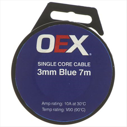 3mm Single Core Auto Cable Blue 7M ROLL ACX0704-7M