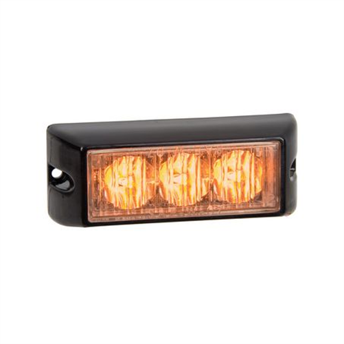 12/24V Amber LED Emergency Lamp With Strobe Permanent Mount 93AM