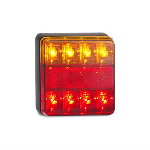 12V Stop/Tail/Indicator Lamp With Reflector 100x100x22mm 101BAR