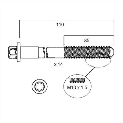 PERMASEAL Cylinder Head Bolt Set HBS125