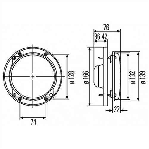 Head Light Round Hi/Low Beam 1L3996002411