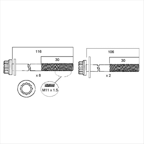 PERMASEAL Cylinder Head Bolt Set