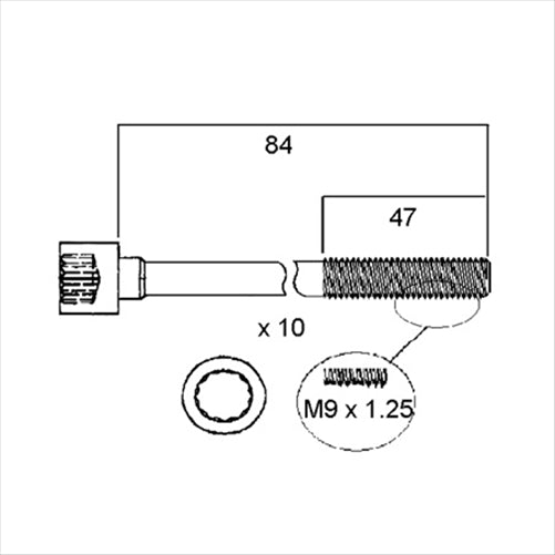 PERMASEAL Cylinder Head Bolt Set HBS158