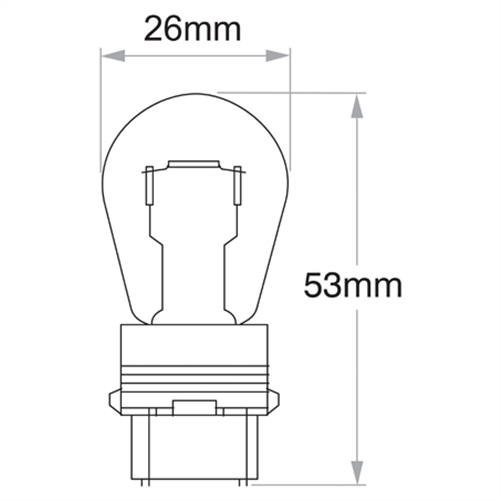 PY27W Wedge W2.5x16d Globe 12V 27W 475561