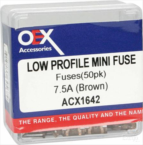 OEX Micro Blade Fuse 7.5A Brown 50 Pce