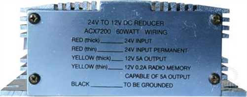 Voltage Reducer 24V To 12V - Switch Mode Single Circuit - 5A (With Mem ACX7200