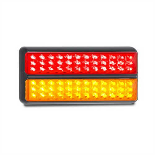 LED AUTO LAMPS Multi Volt Stop/Tail/Indicator Assembly 72 LEDs With Black Bracket