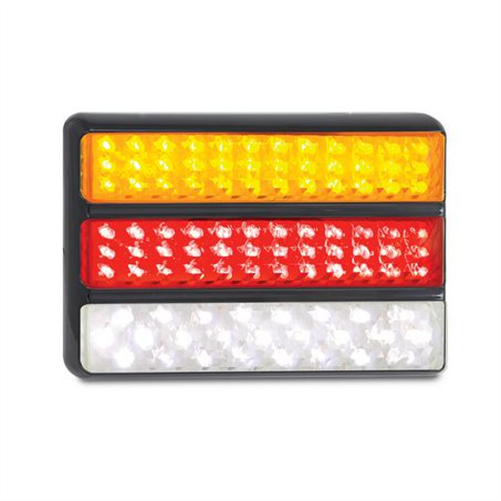 Multi Volt Stop/Tail/Indicator/Reverse Lamp 97 LEDs With Black Bracket 200BARWM