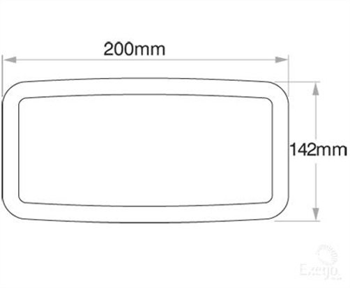 HELLA Semi Sealed Beam Rectangle 200x142mm Globe Style H4