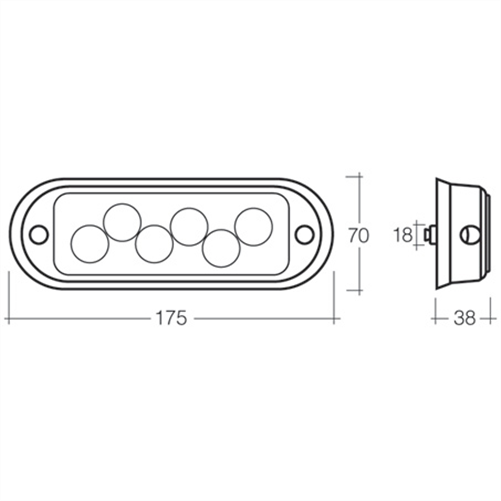 LED Strobe Amber 12V Permanent Mount 85216A