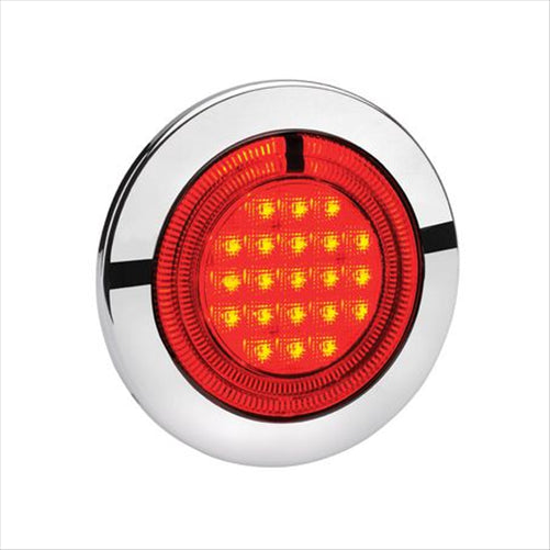 Narva 9-33 Volt LED Rear Stop Lamp (Red) With Red LED Tail Ring, 125mm Cont