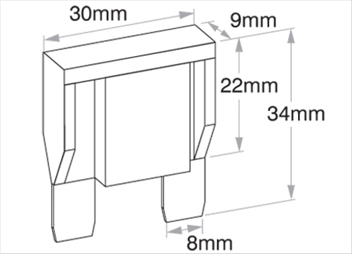 OEX Maxi Blade Fuse 80A White 1 Pce