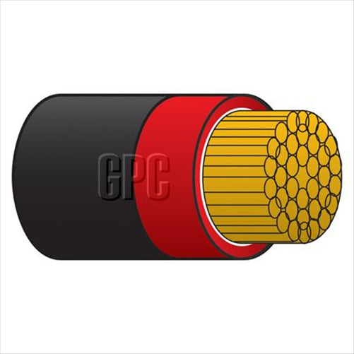 4mm Single Core Automotive Cable Red With Black Sheath 30M (NZ Ref.152 ACX0773