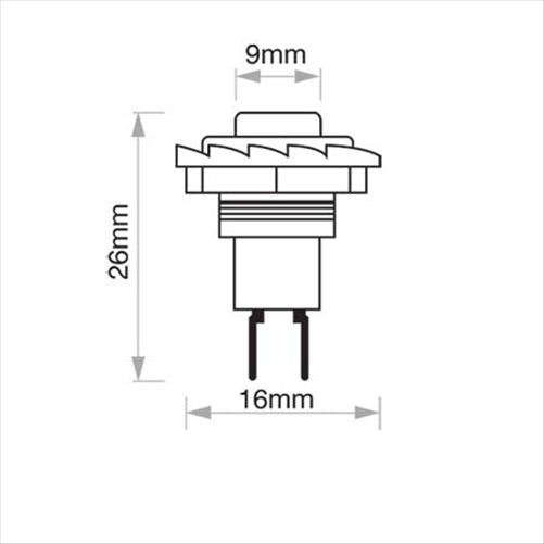 Micro Push Button Switch Momentary On SPST (contacts Rated 6A @ 12V) 60038BL